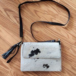 Large Genuine Handmade Cowhide Leather Crossbody Bag